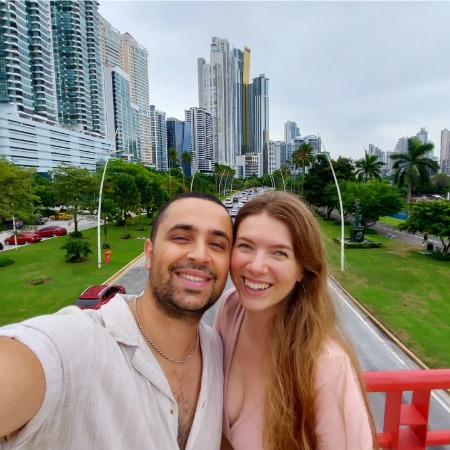 Victoriya Moskalyuk enjoyed time with her boyfriend Sammy Azero in Panama City, Panama.